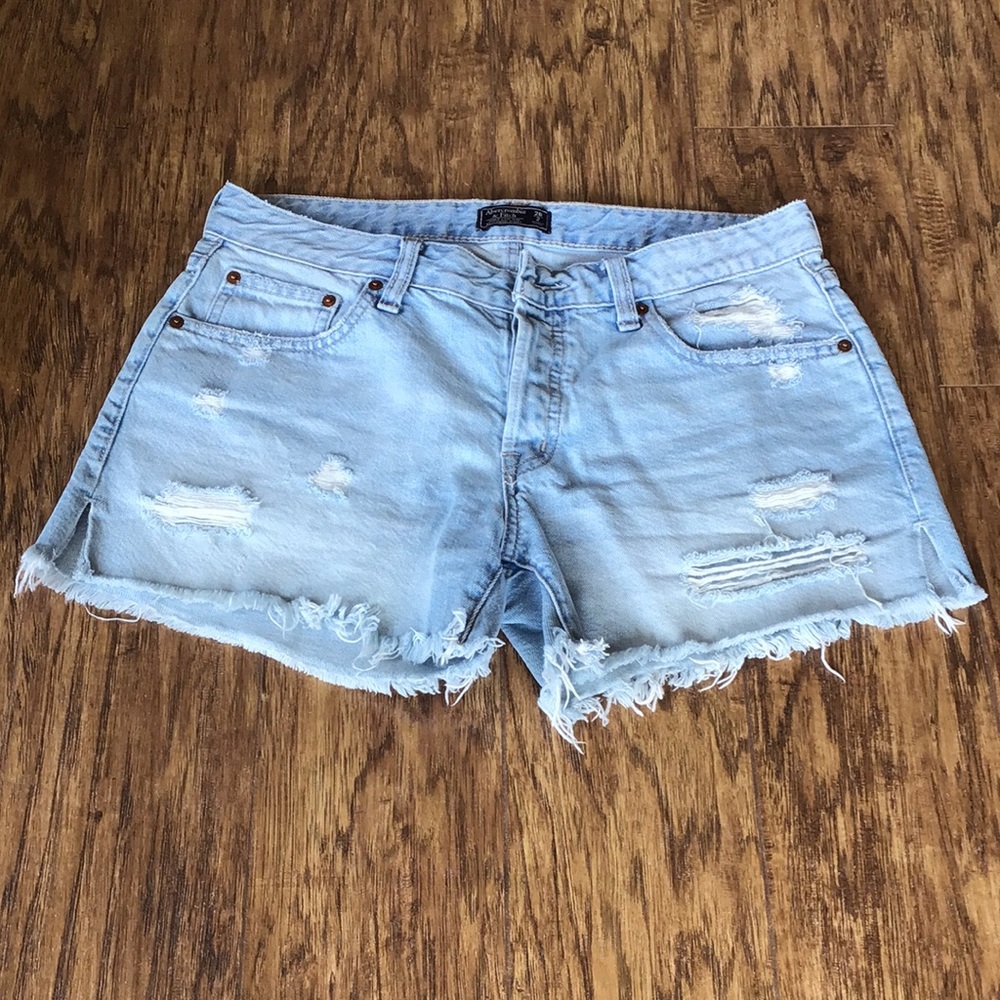 Abercrombie Distressed Boyfriend Denim Summer Shorts 26/2